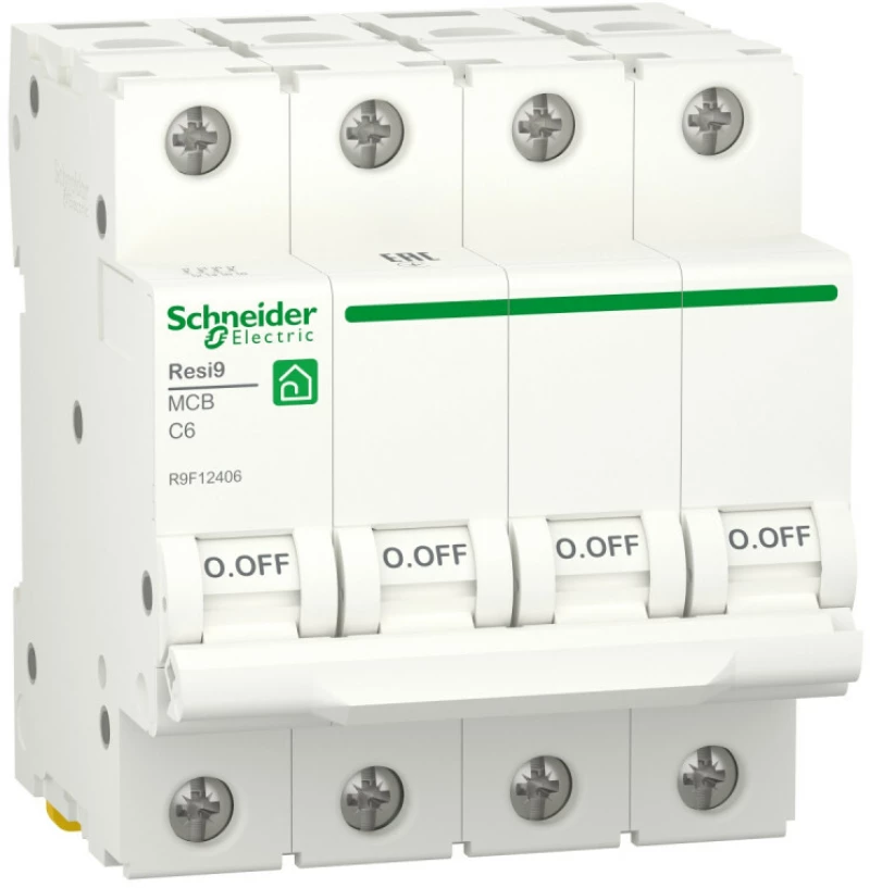   Schneider Resi9 - 4P - 6A - C - 6kA - 4M - 400