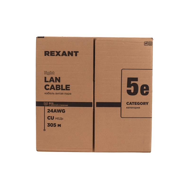    F/UTP, CAT 5, PVC, 4PR, 24AWG, INDOOR, SOLID, , 305,  LIGHT,  REXANT