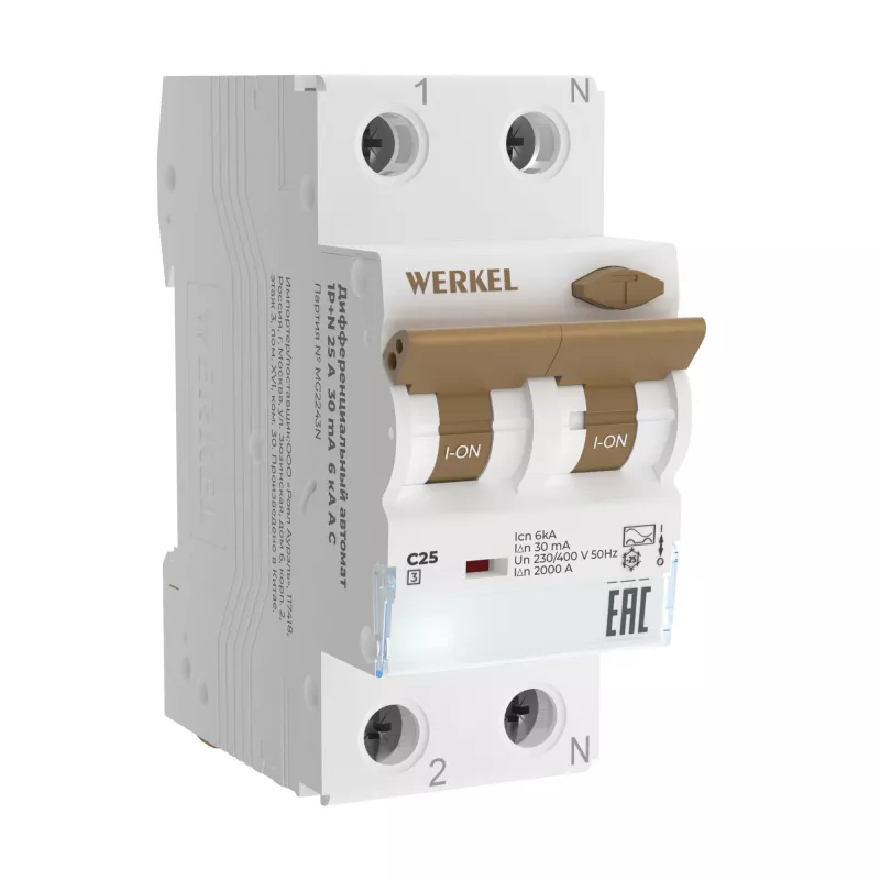   Werkel   1P+N 25 A  30 m  6 k  C 