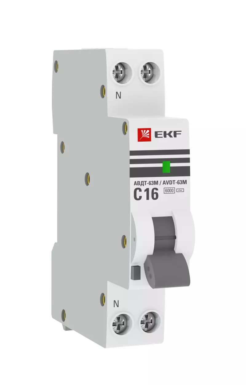   () EKF PROxima -63 - 1P+N - 16A - AC - 10mA -   C - 6kA 