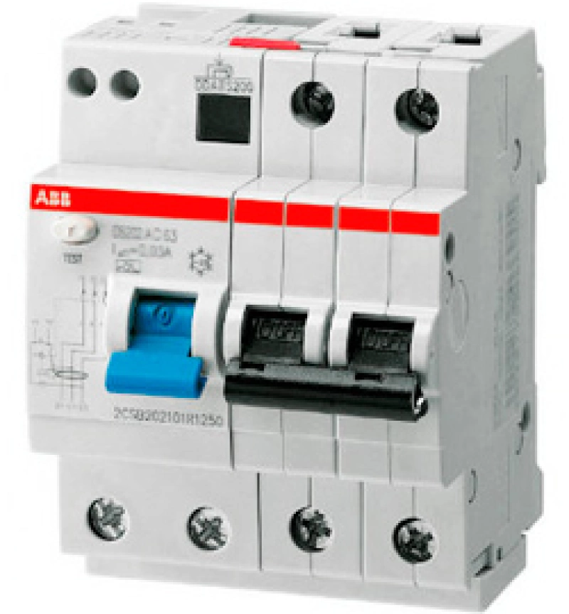   () ABB DS202 - 2P - 63A - AC - 30mA -  B - 6kA