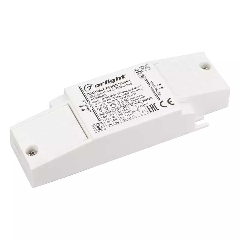   ARJ-SP-15-PFC-TRIAC-INS (15W, 26-42V, 0.2-0.35A) (Arlight, IP20 , 5 )