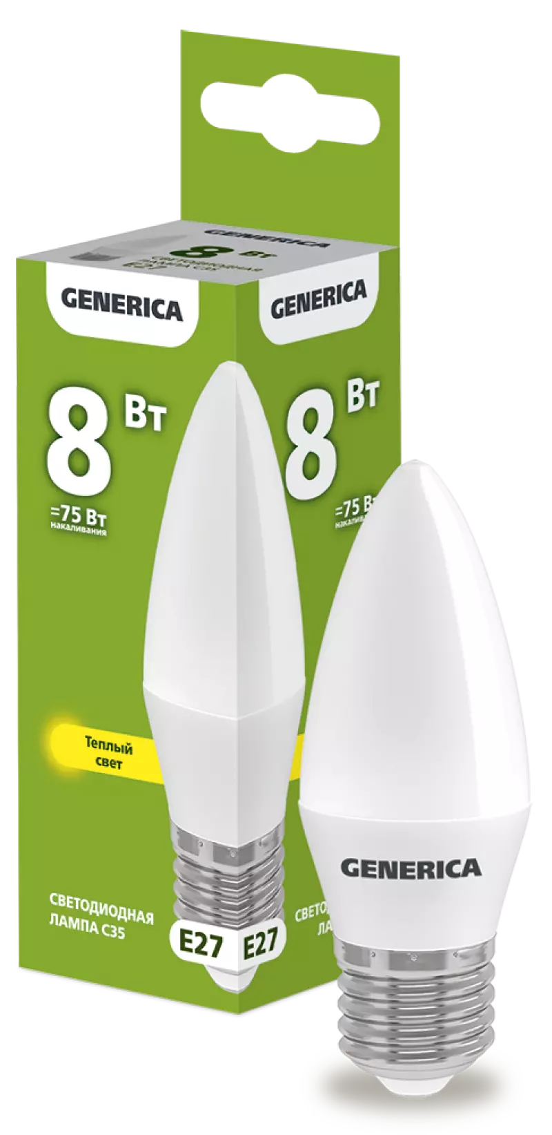  LED C35  8 230 3000 E27 GENERICA