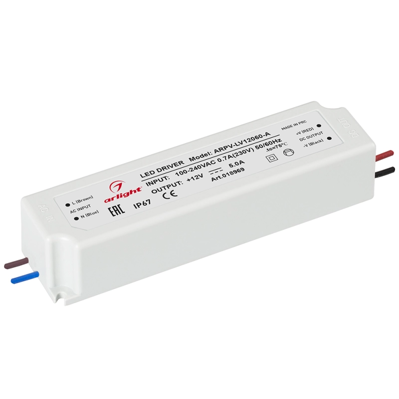   ARPV-LV12060-A (12V, 5.0A, 60W)