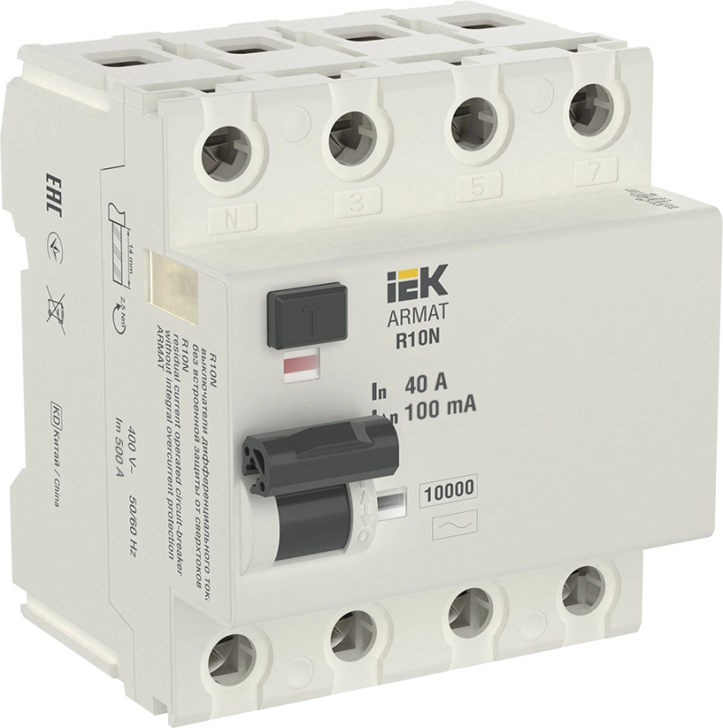    (/) IEK ARMAT R10N - 4P - 40A - AC - 100mA