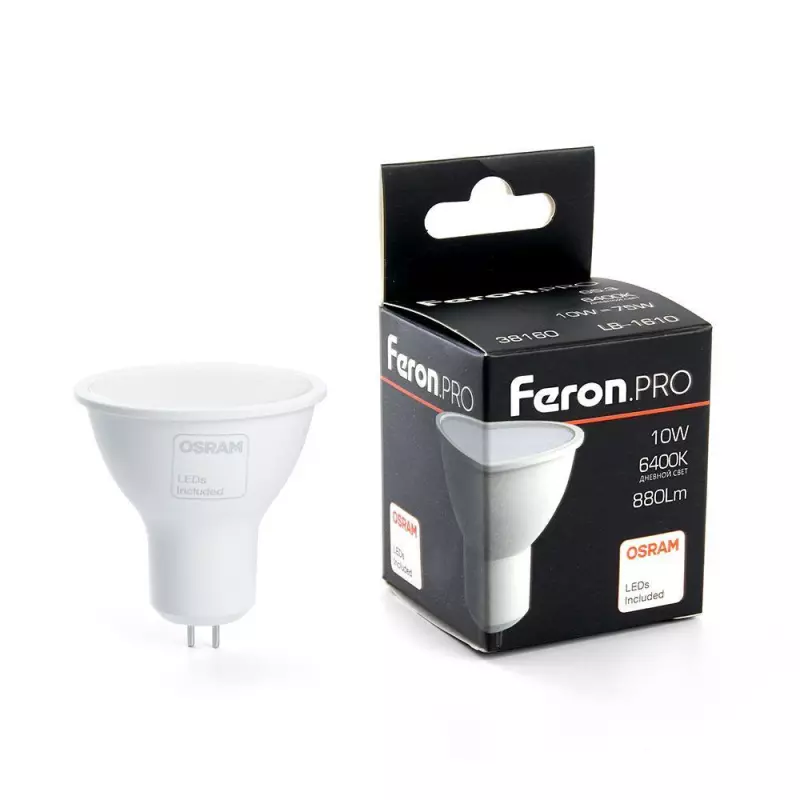   Feron G5.3 10W 6400K  LB-1610 38160