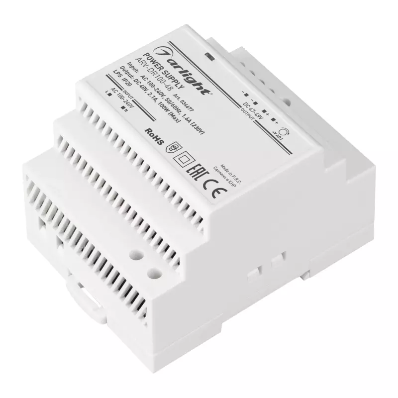   ARV-DR100-48 (48V, 2.1A, 100W) (Arlight, IP20 DIN-)