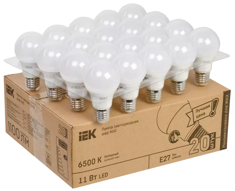  LED A60  11 230 6500 E27 (20/) IEK