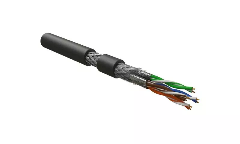 Hyperline ISFTP4-C7A-P23/7-SHF1-BK (500 )    Industrial Ethernet,  7A, 4x2x23 AWG,   (patch), S/FTP, SHF1, 