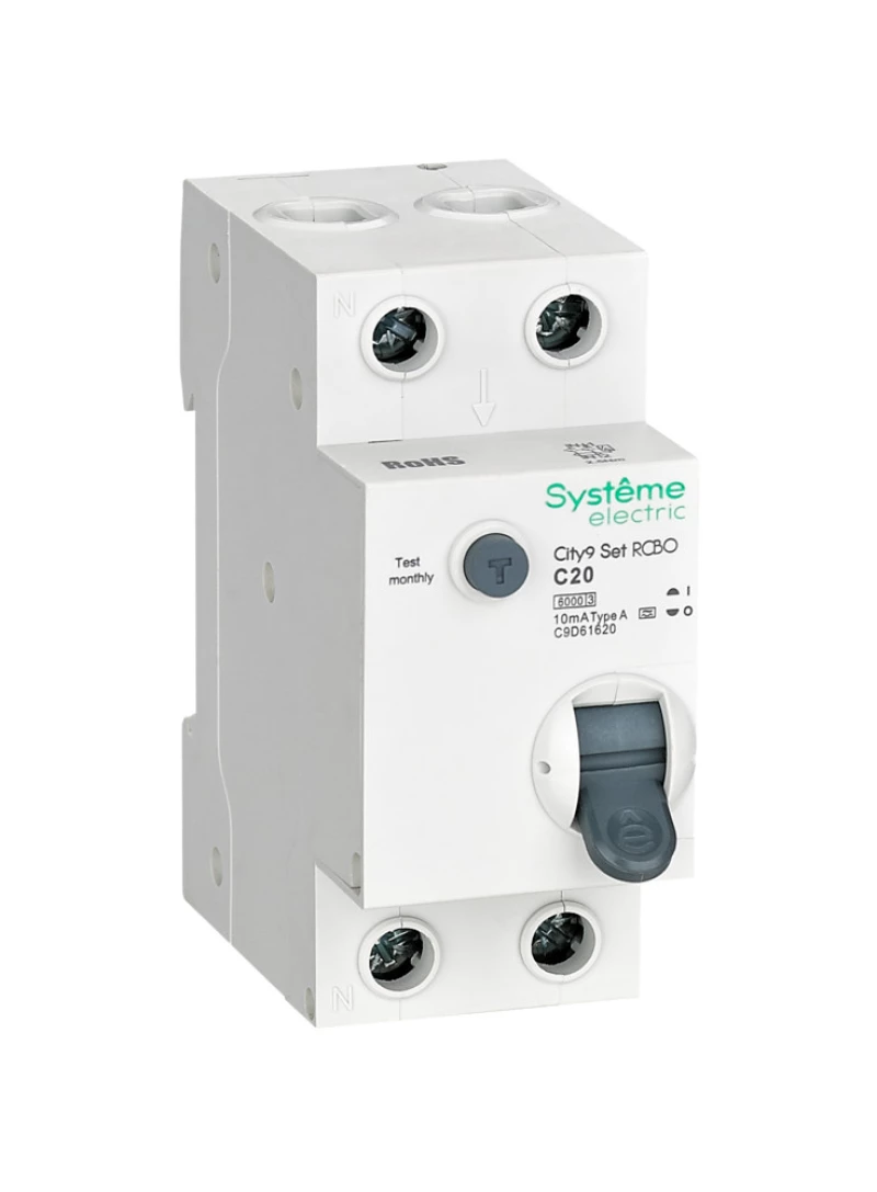   () Systeme City9 Set - 2P - 20A - A - 10mA -  C - 6kA