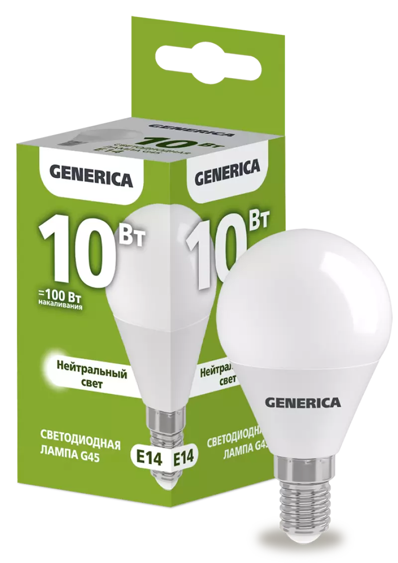  LED G45  10 230 4000 E14 GENERICA