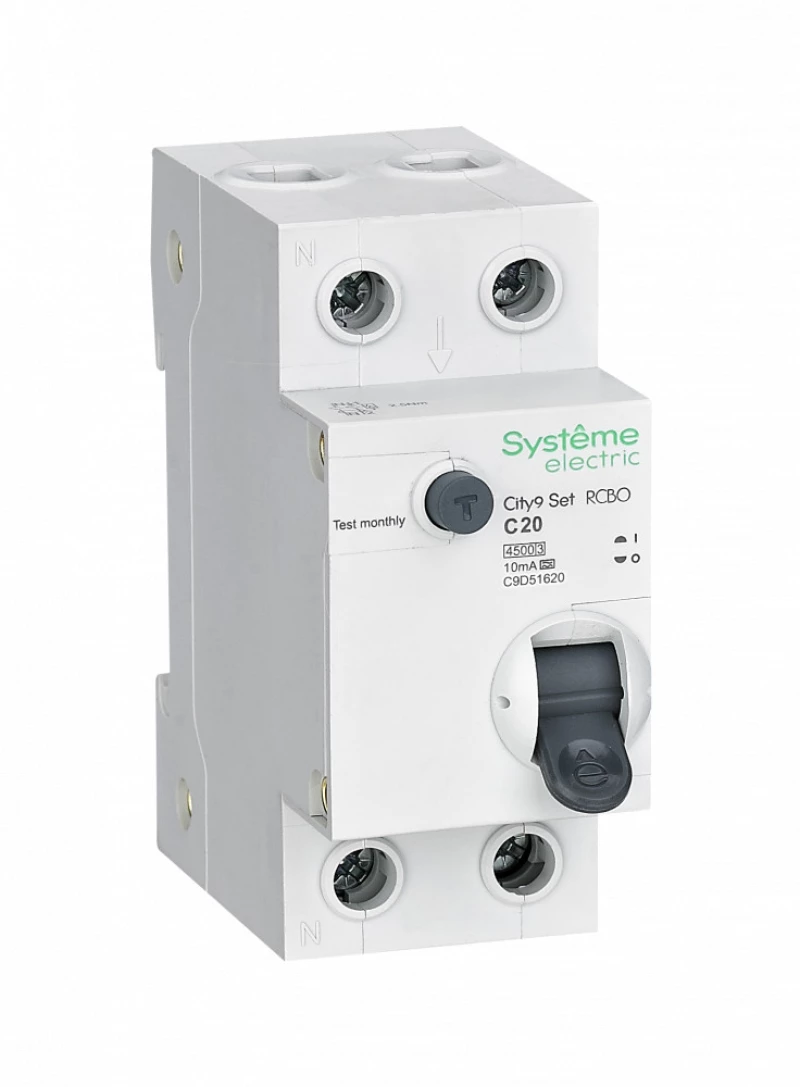   () Systeme City9 Set - 1P+N - 20A - A - 10mA -  C - 4.5kA