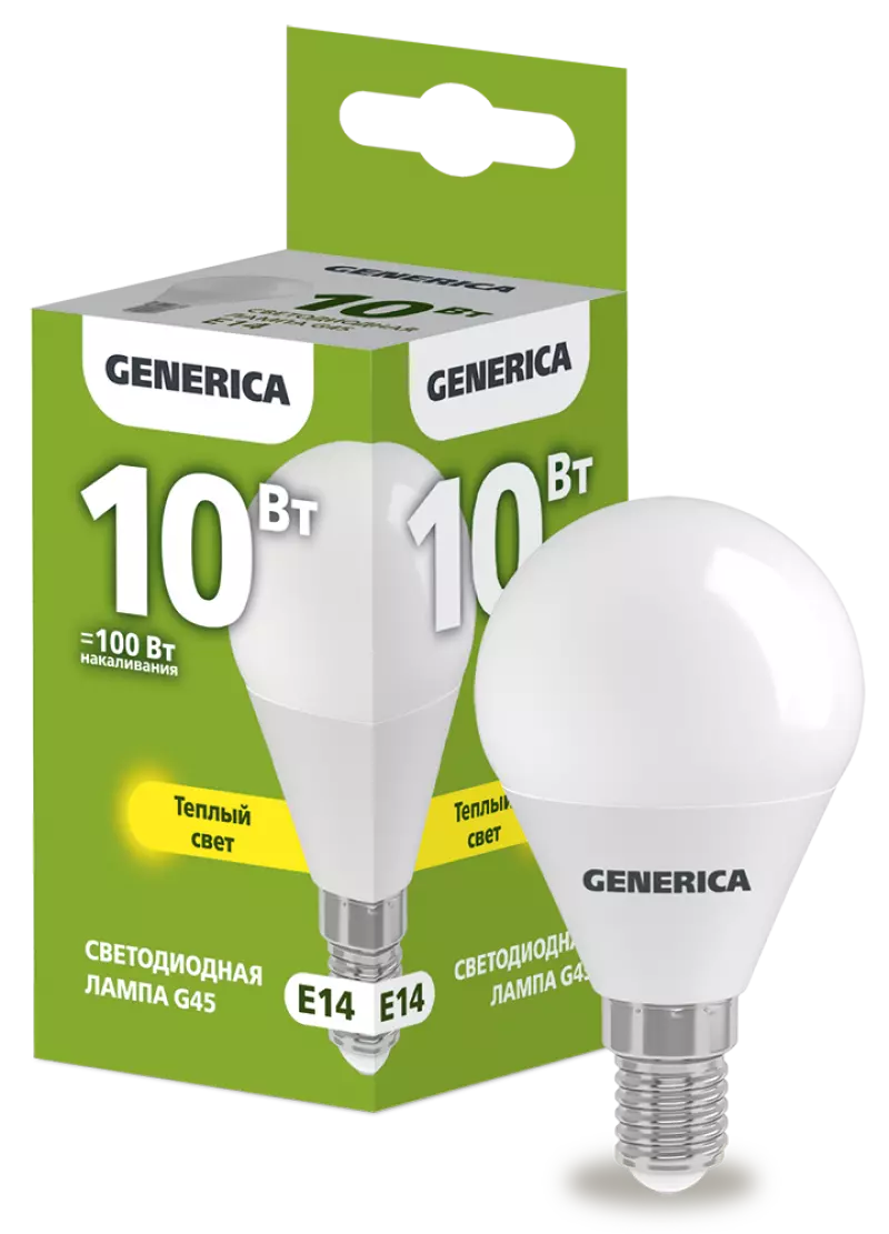  LED G45  10 230 3000 E14 GENERICA