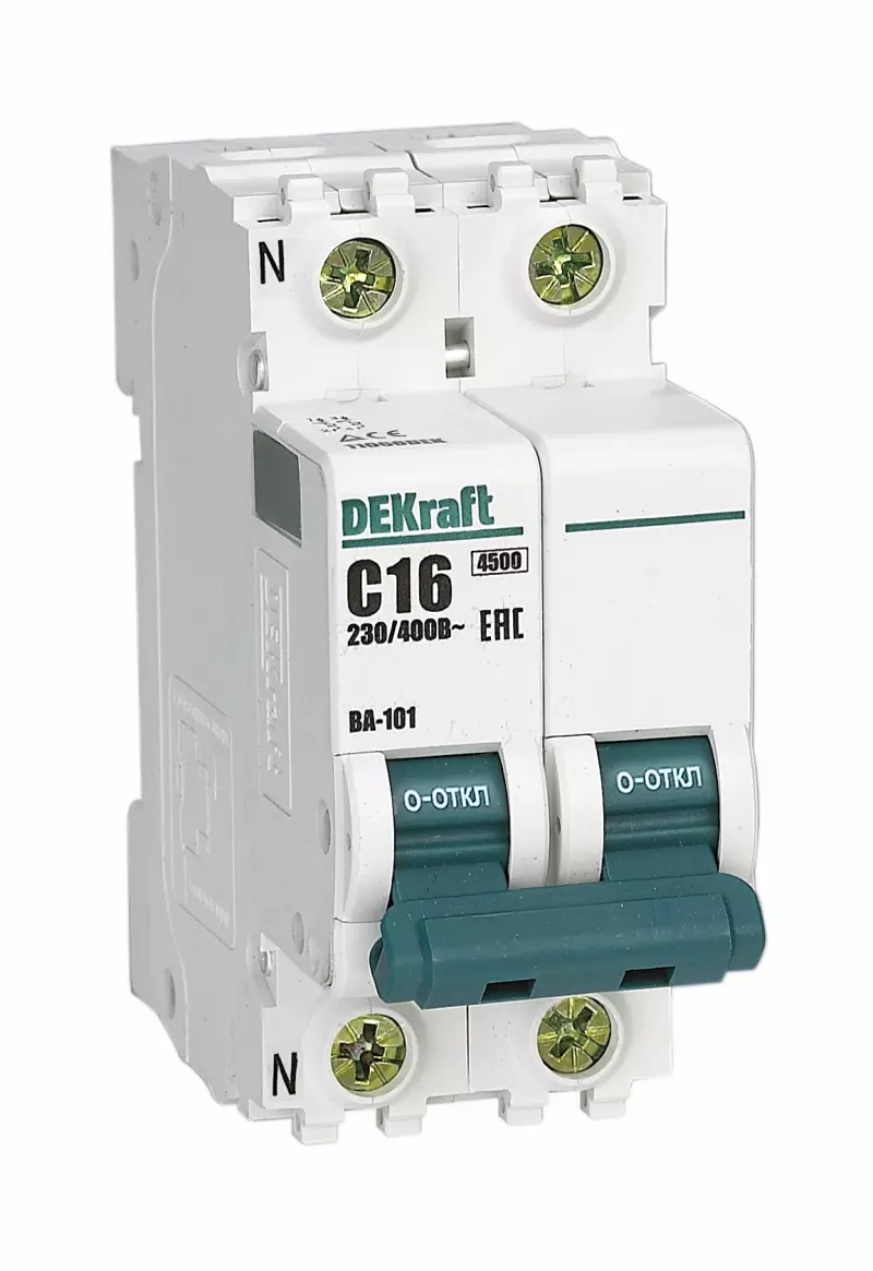   Dekraft -101 - 2P - 20A - B - 4.5kA - 2M