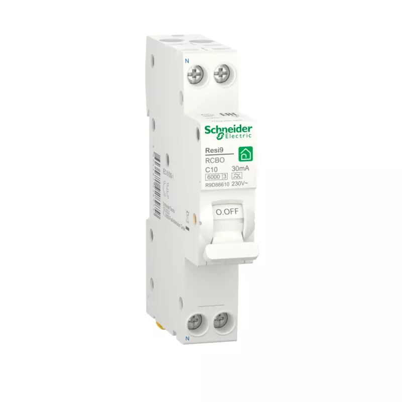   () Schneider Resi9 - 1P+N - 10A - A - 30mA -  C - 6kA