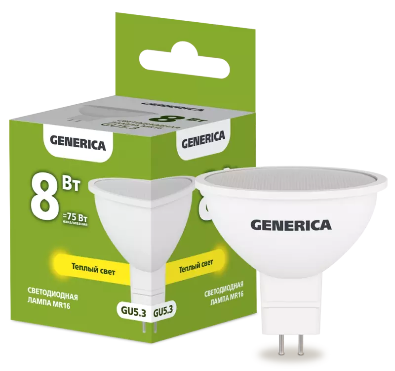  LED MR16  8 230 3000 GU5.3 GENERICA