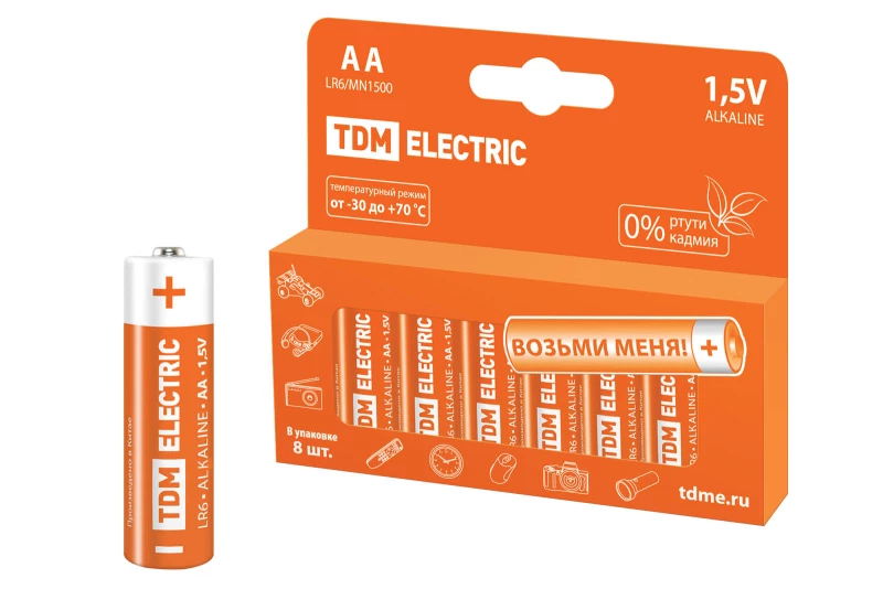   LR6 AA Alkaline 1,5V PAK-8 TDM