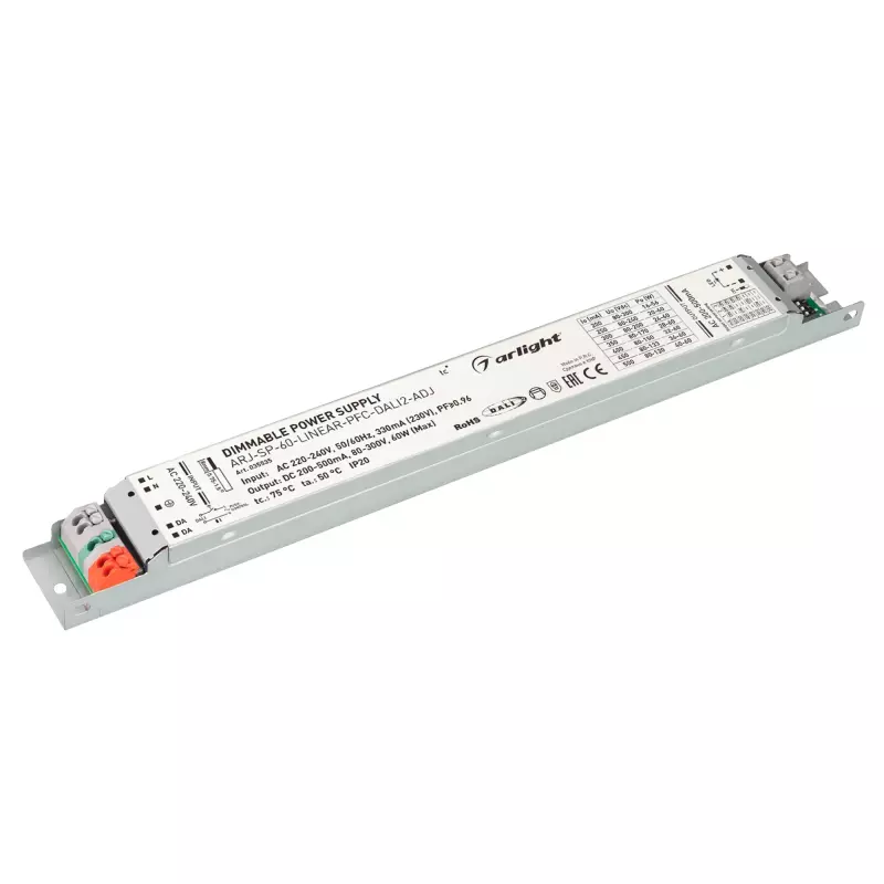   ARJ-SP-60-LINEAR-PFC-DALI2-ADJ (60W, 80-300V, 0.2-0.5A) (Arlight, IP20 , 5 )