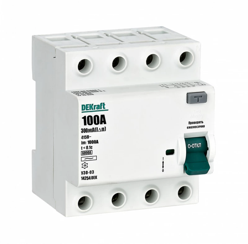    (/) Dekraft -03 - 4P - 100A - AC - 300mA