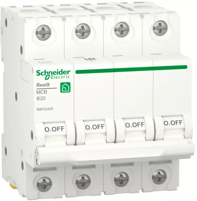   Schneider Resi9 - 4P - 20A - B - 6kA - 4M - 400