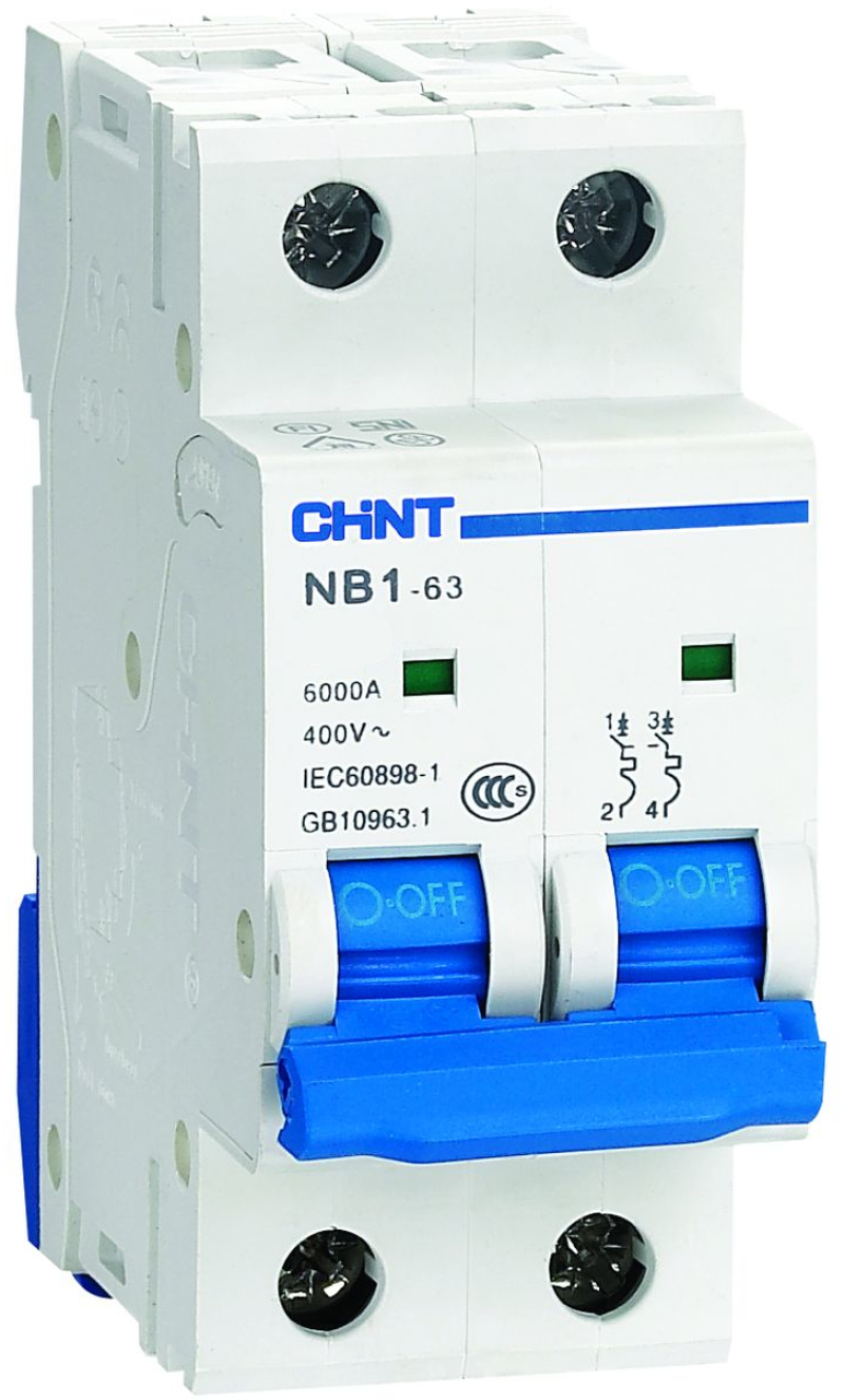   Chint NB1-63 - 2P - 4A - D - 6kA - 2M - 400