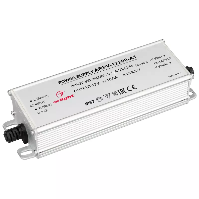   ARPV-12200-A1 (12V, 16.6A, 200W) (Arlight, IP67 , 3 )