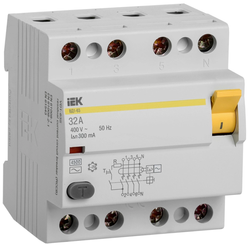    (/) IEK 1-63 - 4P - 32A - AC - 300mA