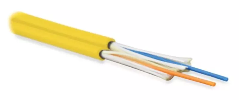 Hyperline FO-D3-IN-9S-2-HFLTx-YL  - 9/125 (SMF-28 Ultra) , 2 , duplex, zip-cord,    (tight buffer) 3.0 ,   , HFLTx, 40C  +70C, 