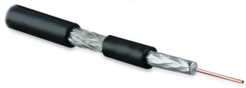 Hyperline COAX-RG59-OUTDOOR-500 (500 )   RG-59, 75 ,  - 20 AWG,    (+60 C - -40 C),   6.1, PE