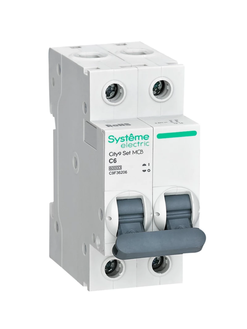   Systeme City9 - 2P - 6A - C - 6kA - 2M