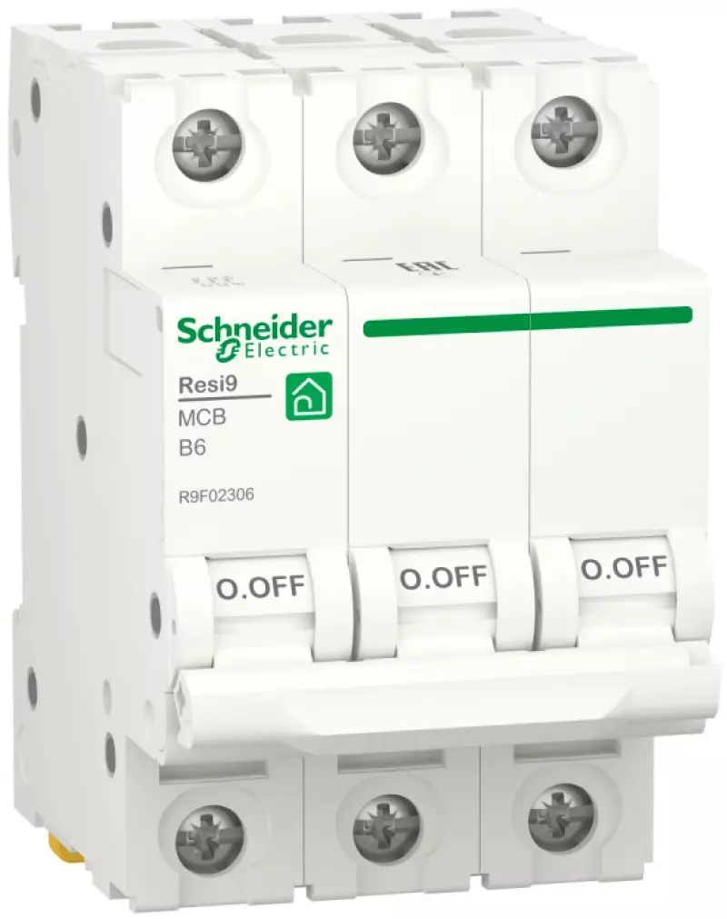   Schneider Resi9 - 3P - 6A - B - 6kA - 3M - 400