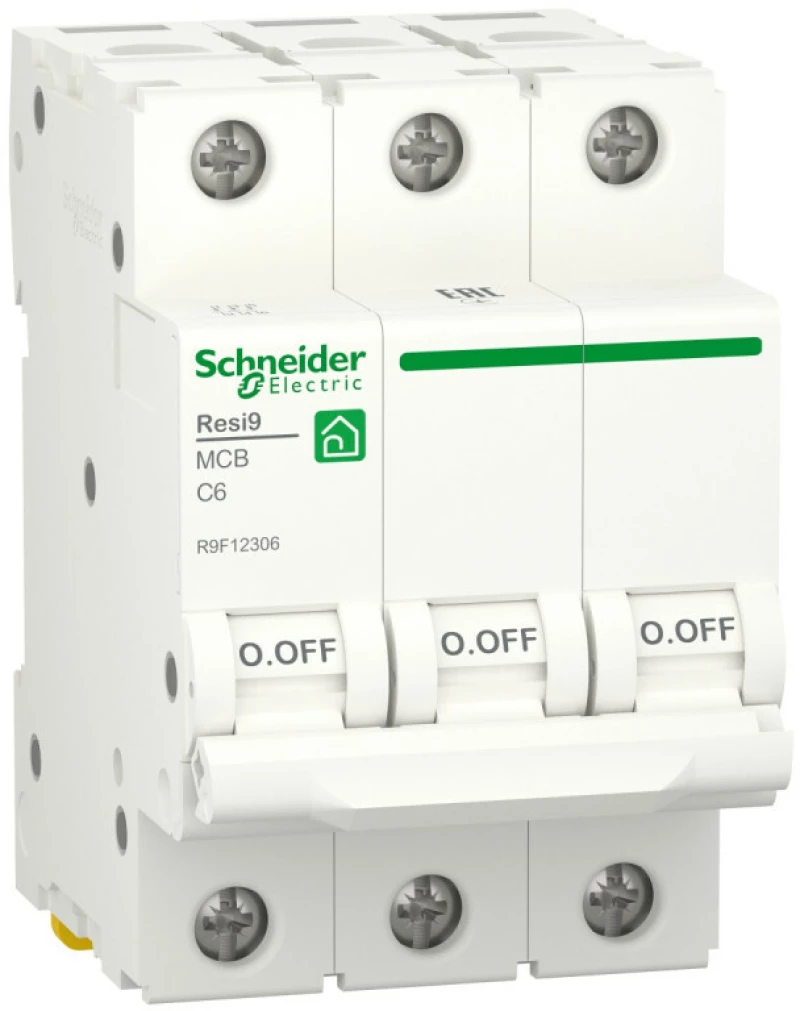   Schneider Resi9 - 3P - 6A - C - 6kA - 3M - 400