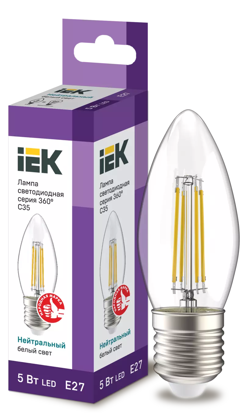  LED C35  . 5 230 4000 E27  360 IEK