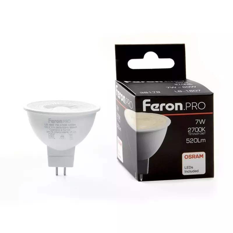   Feron G5.3 7W 2700K  LB-1607 38179