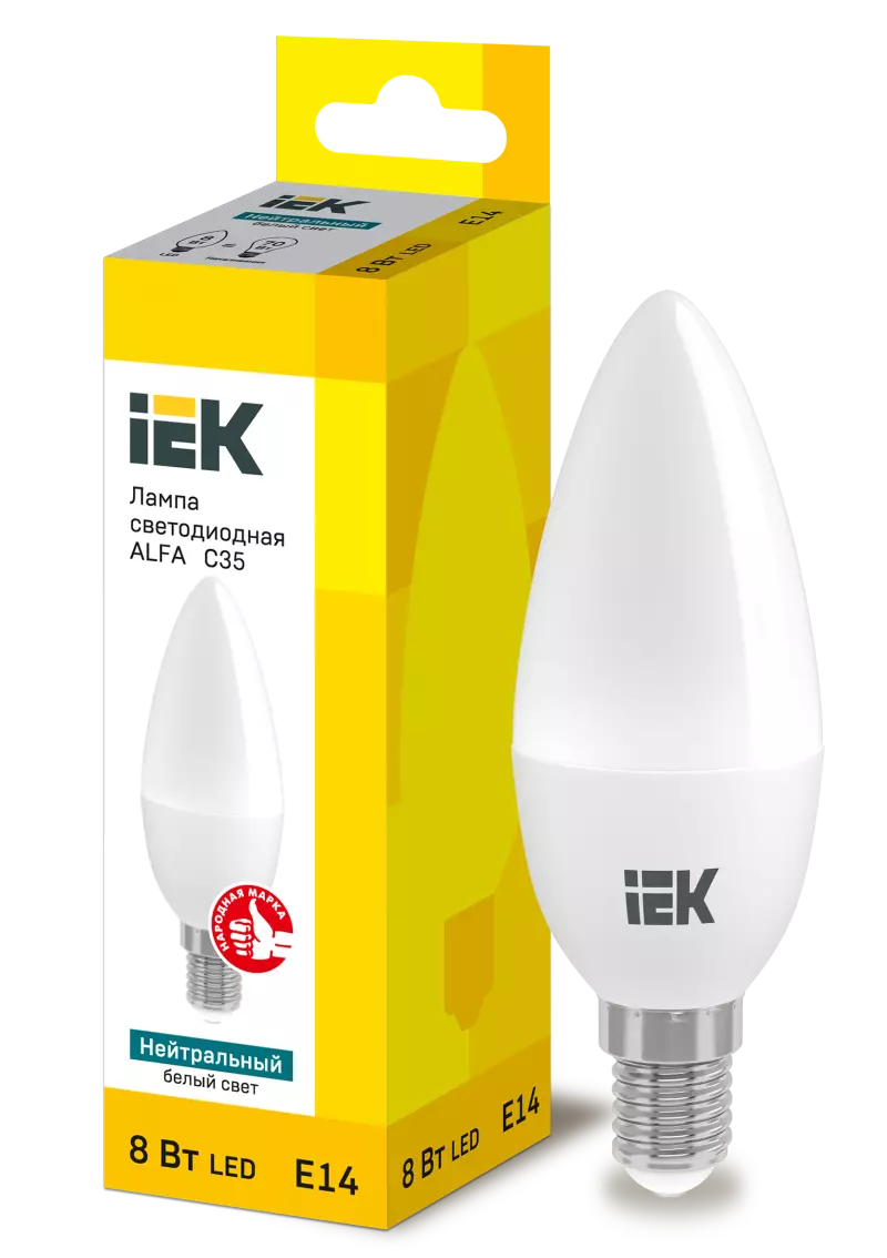  LED ALFA C35  8 230 4000 E14 IEK