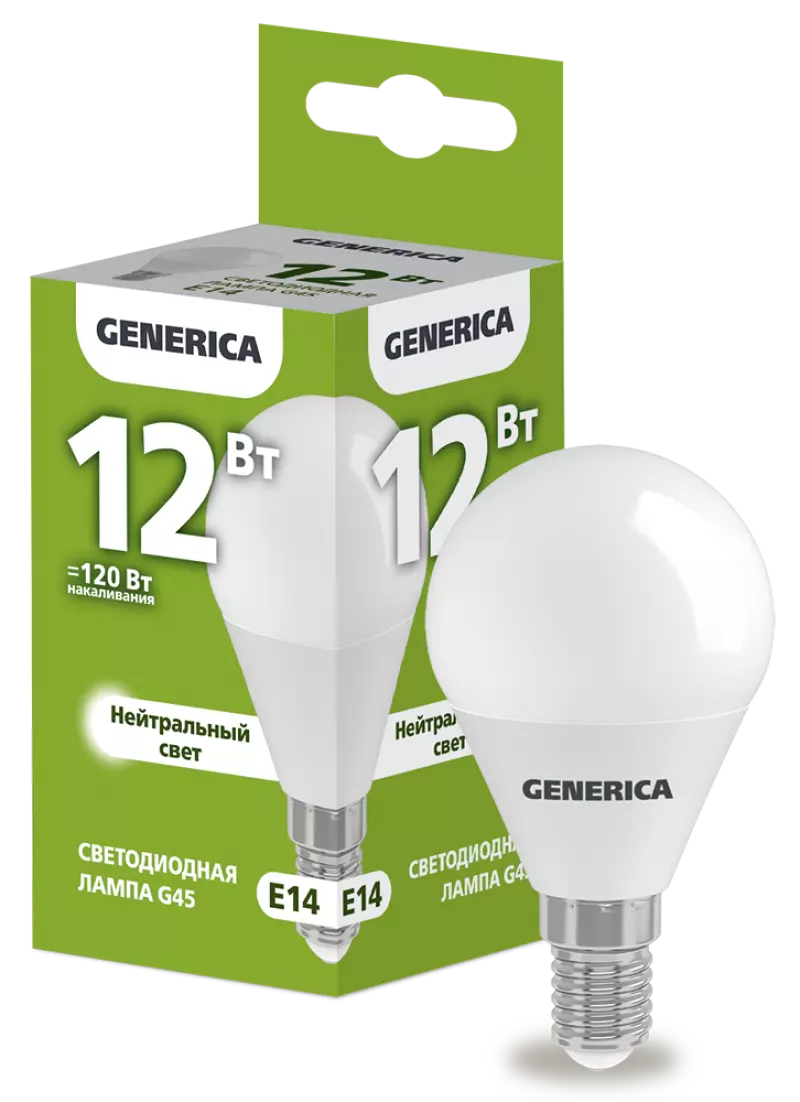  LED G45  12 230 4000 E14 GENERICA