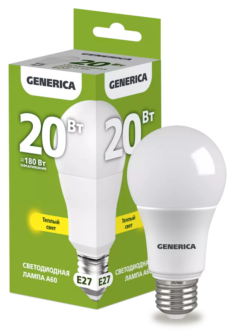  LED A60  20 230 3000 E27 GENERICA