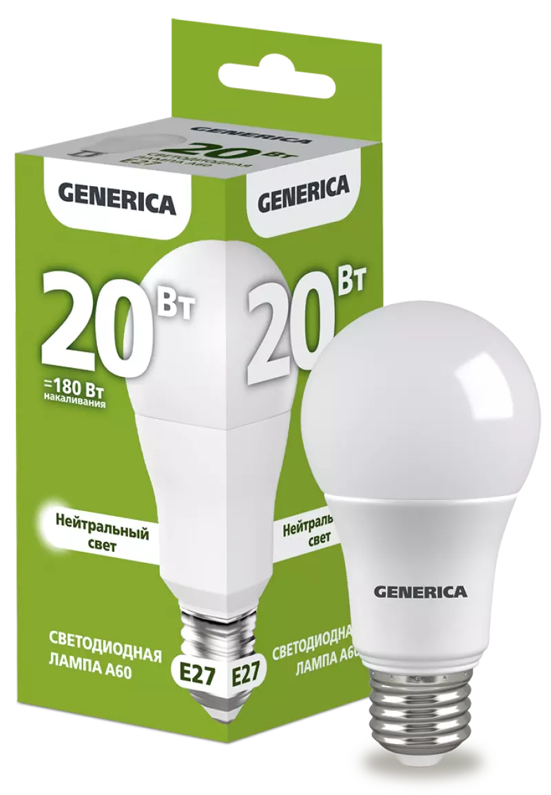  LED A60  20 230 4000 E27 GENERICA