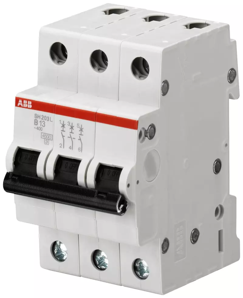   ABB SH203L - 3P - 6A - B - 4.5kA - 3M - 440