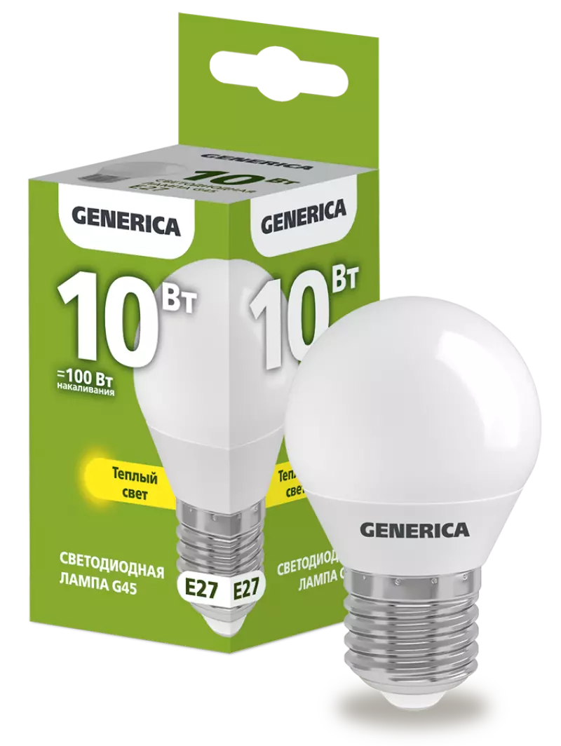  LED G45  10 230 3000 E27 GENERICA