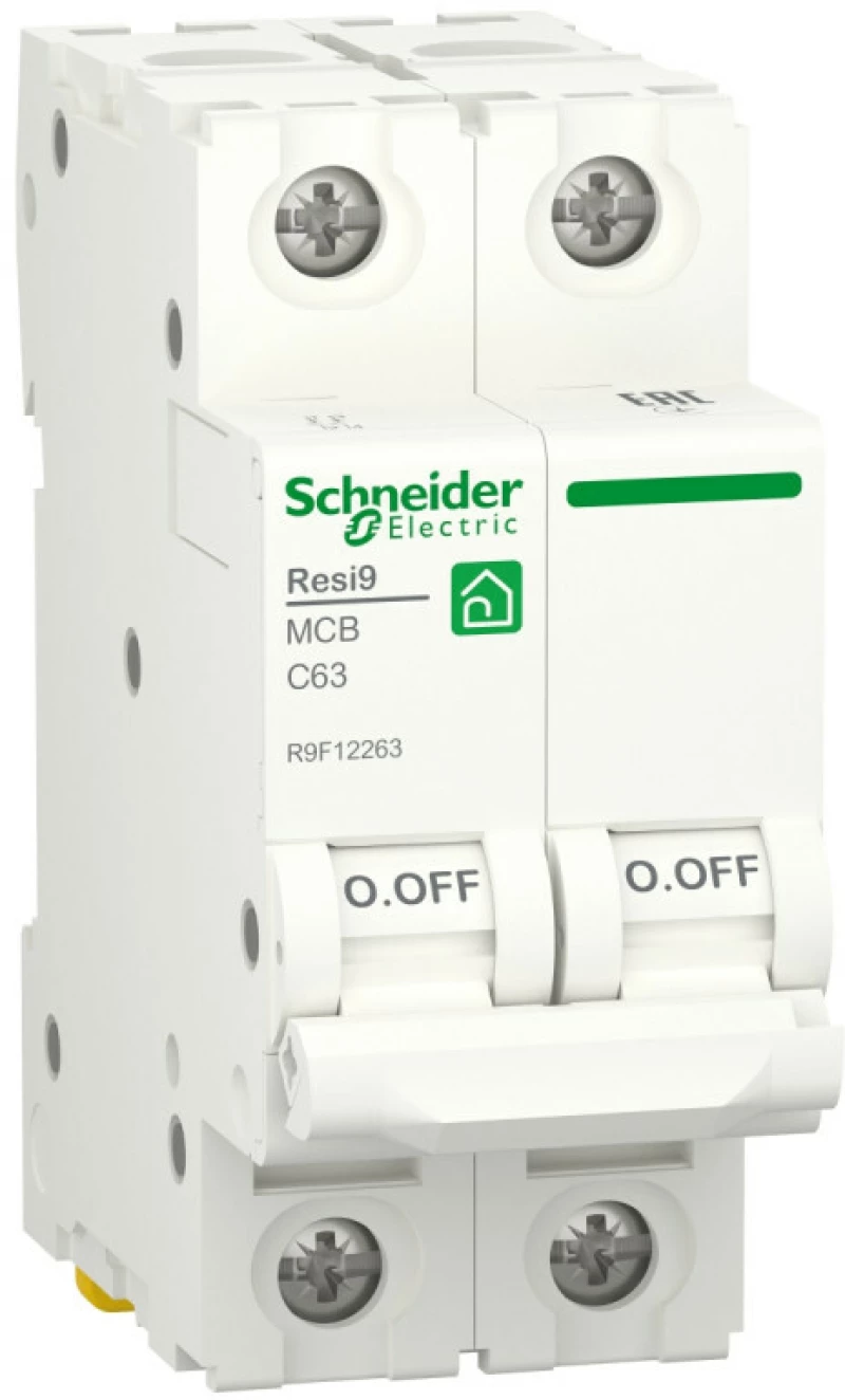   Schneider Resi9 - 2P - 63A - C - 6kA - 2M - 400