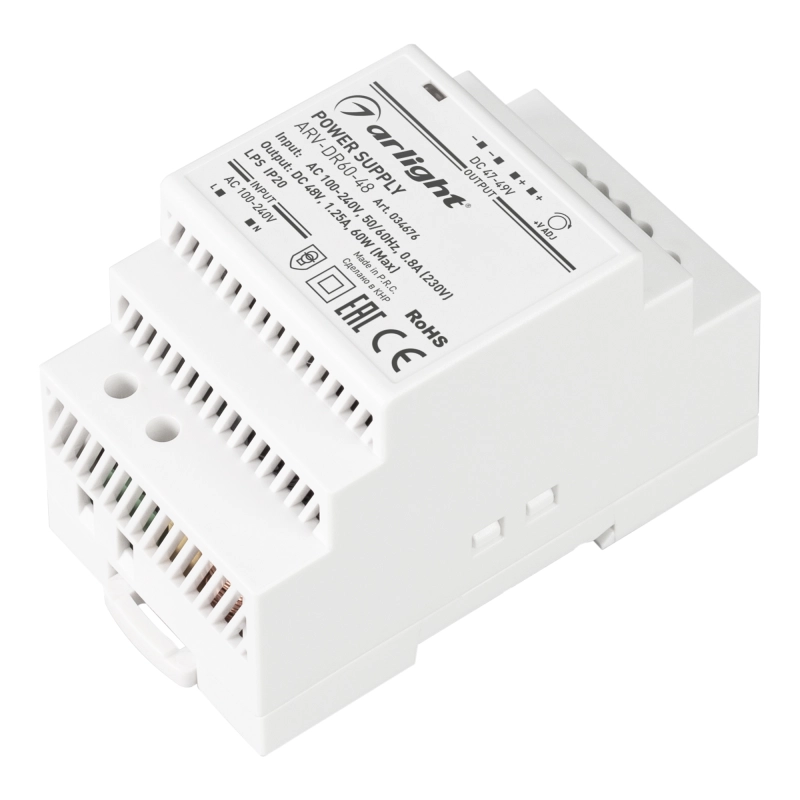   ARV-DR60-48 (48V, 1.25A, 60W) (Arlight, IP20 DIN-)