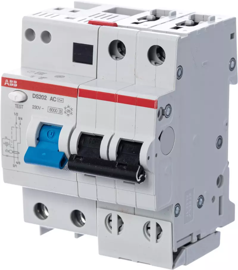   () ABB DS202 - 2P - 32A - AC - 30mA -  C - 6kA