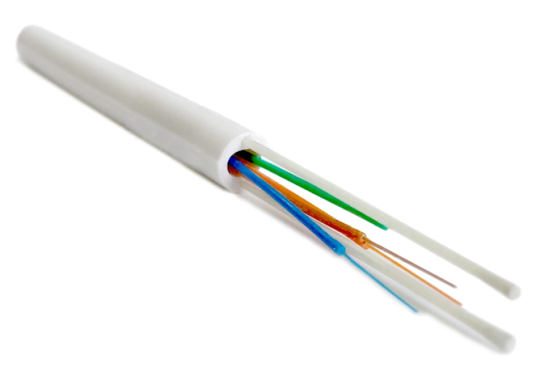 Hyperline FO-DPE-IN-9S-4-LSZH-WH  - 9/125 (SMF-28 Ultra) , 4 ,    (tight buffer),   , ,     (FTTH), LSZH, 30C  +50C, 