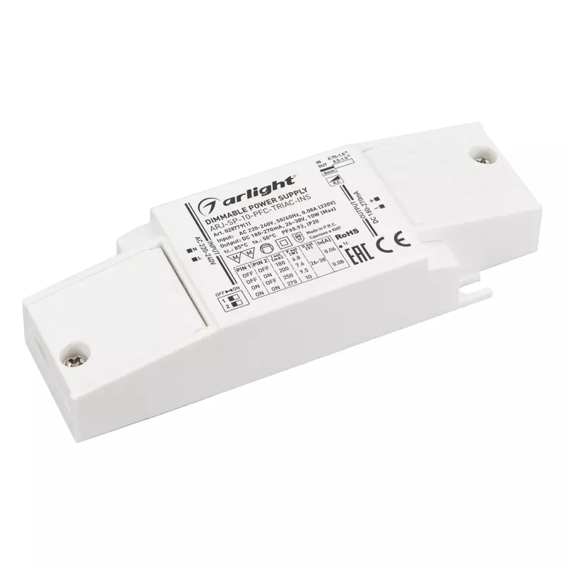   ARJ-SP-10-PFC-TRIAC-INS (10W, 26-38V, 0.18-0.27A) (Arlight, IP20 , 5 )