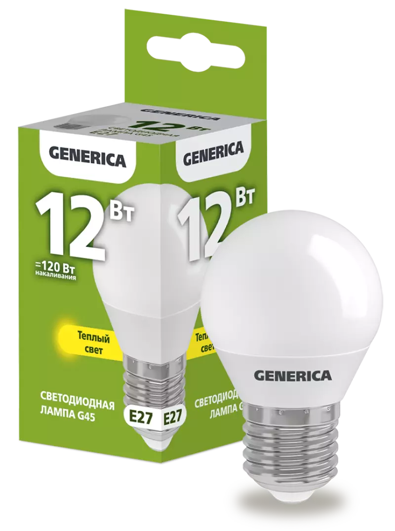  LED G45  12 230 3000 E27 GENERICA