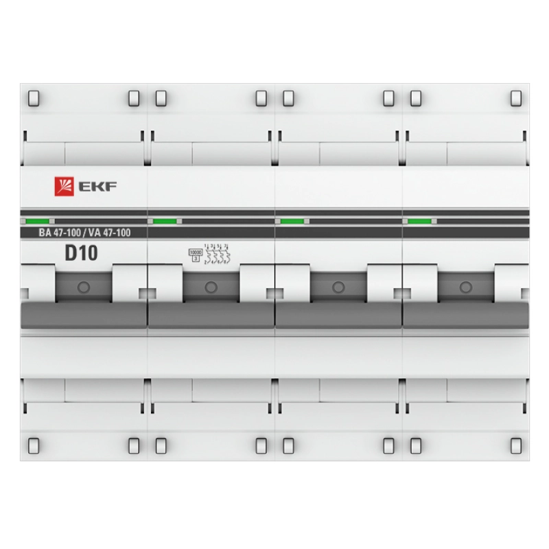   EKF PROxima  47-100 - 4P - 10A - D - 10kA - 4M - 400