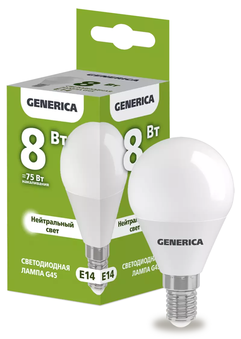  LED G45  8 230 4000 E14 GENERICA