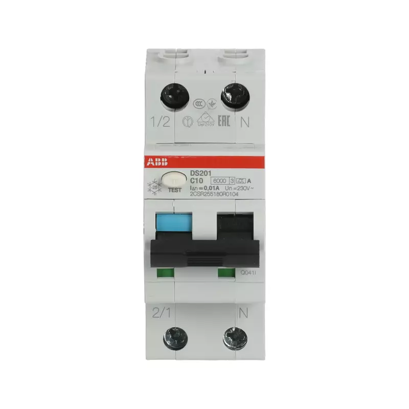   () ABB DS200 - 2P - 10A - A - 10mA -  C - 6kA