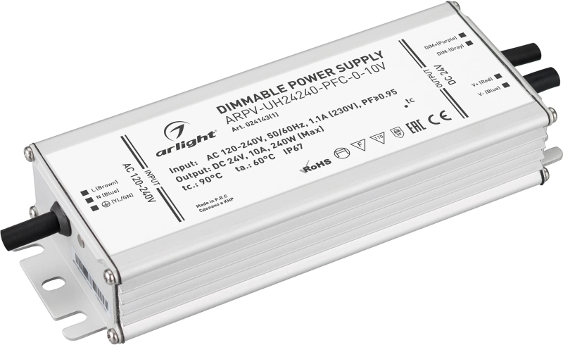   ARPV-UH24240-PFC-0-10V (24V, 10.0A, 240W) (Arlight, IP67 , 7 )